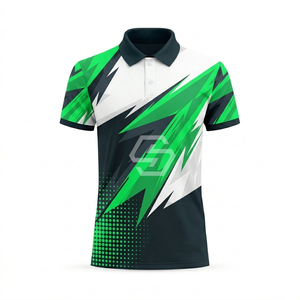 Chemises polo personnalisées pour hommes, légères, imprimées sur toute la surface, tissu doux, uniforme d'entreprise, séchage rapide - Product Image 2