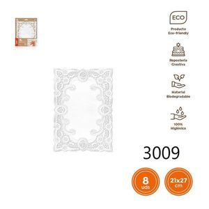 Elegante Juego de Moldes para Pastel de Plástico Blanco y Rubio de 21x27cm, 8 Piezas, Suministros para Decoración de Bodas - Product Image 1