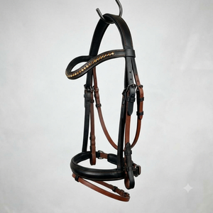 Ensemble de harnais en cuir rembourré artisanal de qualité supérieure avec bride et rênes incluses ZEN HORSE WORLD BD-105 - Product Image 2