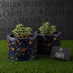 Pot de fleurs en résine bleu marine, jardinière décorative en résine, pot de plantes d'intérieur et d'extérieur, décoration pour la maison et le jardin - Product Image 6