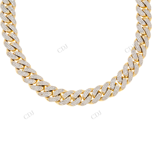 15MM 23" Gold Plated Fully Iced Miami Cuban Link <b>Rapper</b> VVS D Moissanite Sterling Silver Hip Hop Necklace GRA Certified - Product Image 2