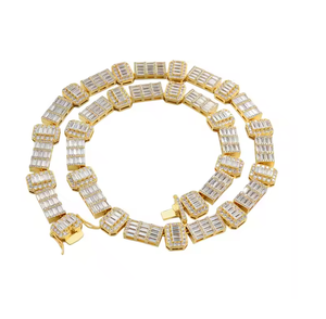 Collar con Colgante de Cadena de Tenis de Moissanita de Moda, Accesorio de Lujo Unisex - Product Image 3