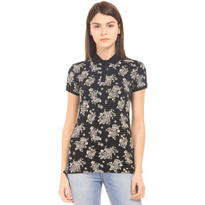 Polo pour femme personnalisé à prix d'usine, col contrastant, t-shirt polo pour femme - Product Image 3