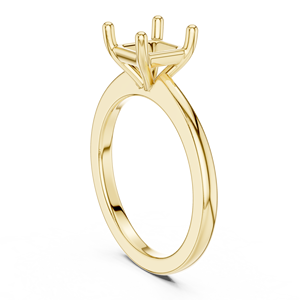 <b>Top</b> Selling GRA Certified Jewelry Four Prong Set Asscher Cut Lab Grown Diamond Ring Classy Simple Band In 14k Solid Yellow Gold - Product Image 3