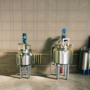 Cuve de mélange en acier inoxydable avec enveloppe, réservoir de chauffage et de mélange de liquides industriels avec agitateur - Product Image 2