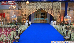 Decoración de boda de moda Marco de puerta de metal para escenario de aniversario Decoración de marco de puerta de escenario de boda elegante - Product Image 5