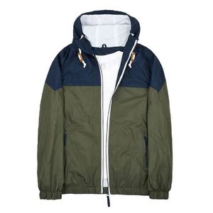 Wholesale Men <b>Waterproof</b> Windbreaker <b>Jacket</b> Lightweight Outdoor Hooded Sportswear Two Tone Patchwork Casual Zip Up Coat Custom - Product Image 5