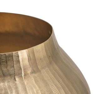 Vaso per Fiori in Alluminio Dorato 13.5x13.5x11.5" Elegante Vaso in Metallo per Arredamento Casa - Product Image 4