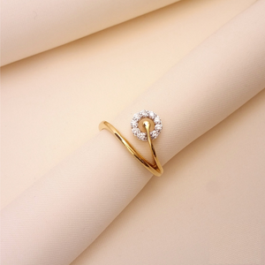 Anillo de Compromiso con Circonita Cúbica en Forma de Amanecer, Diseño Moderno, Chapado en Plata de Ley 925, Regalo de Aniversario y Fiesta para Mujer - Product Image 1