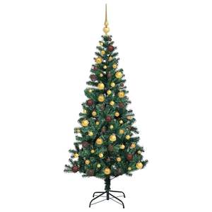 Árbol de Navidad Artificial Preiluminado Verde de 70.87 Pulgadas, Material de PVC y Metal - Product Image 4