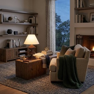 Lámpara de Mesa Moderna de Madera con Pantalla de Papel Blanco, Fuente de Luz LED, Base E26, 2700K Blanco Cálido, 1 Año de Garantía - Product Image 4