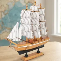 Maquette de bateau à voile en bois, objet nautique décoratif pour la maison, la table, le salon, le bureau, l'étagère, le bureau et comme cadeau