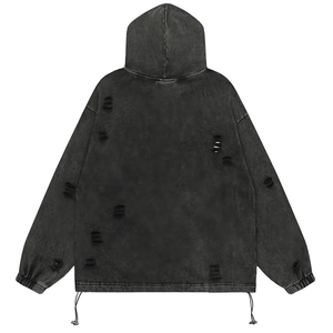 Sweat à capuche homme le plus vendu, très demandé, personnalisé, léger, en denim, écologique, respirant, coupe classique, vêtement technique, uni - Product Image 2
