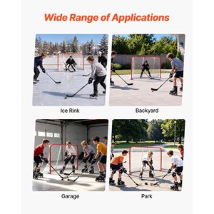 But de hockey de rue en acier robuste - Filet de hockey sur roulettes durable pour intérieur et extérieur, léger et portable - Product Image 6