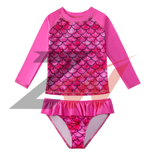 Nouvel ensemble de maillot de bain bikini pour filles de 2 à 8 ans, col halter, bas brésilien, logo avant, écologique, été 2026 - Product Image 1