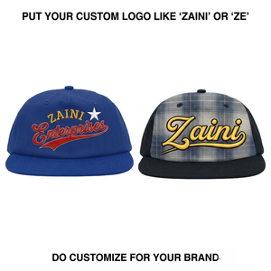 Premium 320 GSM Waterproof Cotton Twill 5-Panel Tucker <b>Hat</b> <b>Navy</b> Orange Flat Brim Custom Embroidery Logo Cap Outdoor Beach - Product Image 2