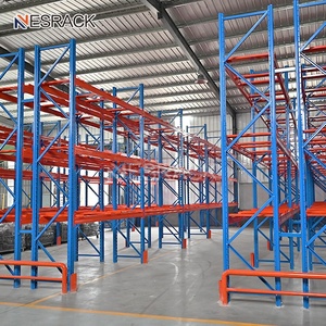 Système de rayonnage à palettes sélectif en acier robuste, réglable, à 4 niveaux, avec poutres de support et contreventements pour le stockage - Product Image 4