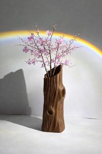 Jarrón de Bambú Tallado a Mano con Forma de Tronco de Árbol, Porta Flores Rústico para Mesa, Decoración Bonsái para el Hogar - Product Image 2