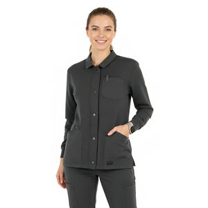 Chaqueta Médica Personalizada al por Mayor con Diseño a Medida, Chaqueta de Enfermera y Doctor con Cierre de Broches, Manga Larga, Bolsillos, Uniforme para Clínica - Product Image 1