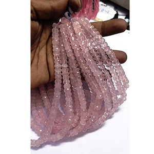 Lot de 12 brins de perles rondelles en quartz rose naturel de 6 mm et 11 mm, 1592 carats, Iroc Sales, longueur 13 pouces, pierres précieuses en vrac pour la fabrication de colliers - Product Image 2