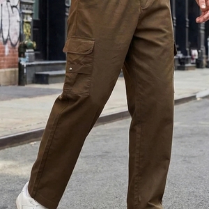 Pantalones de Verano para Hombre, de Alta Calidad, Ligeros, Transpirables, de Color Sólido, Estilo Vintage, Nueva Moda, Venta Caliente, Ropa Urbana - Product Image 3