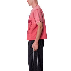 T-shirt homme col rond manches courtes, motif graphique vintage délavé, coupe ample, streetwear, vente en gros, personnalisable OEM, en jersey de coton - Product Image 6