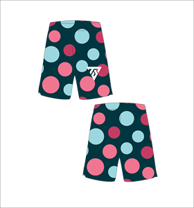 Men's Polka Dot Printed Board <b>Shorts</b> Quick Dry Elastic Waist Casual Swimwear <b>Short</b> Length Mid Waist Knitted Design Front Logo - Product Image 1