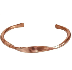 Copper Alloy Cuff Bracelet Adjustable Bangle Hammered Metal Wristband Handmade <b>Jewelry</b> Antique Copper Plated Geometric Unisex - Product Image 1