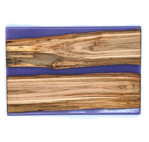 Planche à découper polyvalente en résine et en bois, plateau de service pour la préparation des aliments, légumes, fruits, fromages - Product Image 5