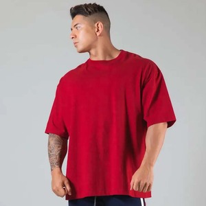 T-shirt en coton épais et lourd de haute qualité pour hommes, 240 g/m², uni, surdimensionné, imprimé sérigraphié, délavé à l'acide, vente en gros - Product Image 3