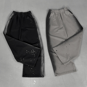 <b>Men</b> Painted Drip <b>Print</b> Elastic Waist Sweatpants Straight Casual Streetwear <b>Trousers</b> - Product Image 5