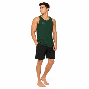 Camiseta sin mangas para hombre con diseño casual que ofrece comodidad relajada y transpirable, ideal para viajes a la playa y uso diario. - Product Image 2