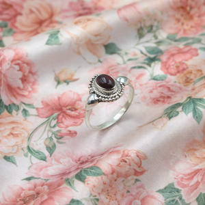 Natural Garnet Gemstone 925 Sterling Silver <b>Ring</b> Handmade <b>Statement</b> <b>Ring</b> Vintage Designer Red Garnet Jewelry for Women Christmas - Product Image 5