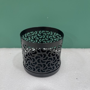 Artisan Design Black Metal Geometric Cutwork Candle <b>Holder</b> Modern <b>Tealight</b> <b>Holder</b> Decorative Home Decor - Product Image 5