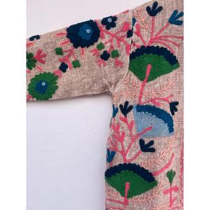 Hot Selling Handmade Knitted Eco-Friendly Cotton Reversible Embroidered Suzani Jacket <b>Duster</b> Outerwear Gift for Her Festive - Product Image 5