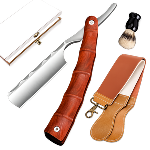 Navaja de Afeitar Recta Vintage Luminex Impex con Mango de Concha de Abulón y Acero al Carbono, Lista para Usar en Barberías y Salones - Product Image 1