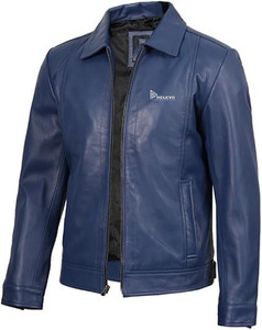 Chaqueta de Cuero Acolchada para Hombre, de Piel de Cordero Auténtica, Color Marrón, con Cuello Alto y Logotipo Frontal - Diseño Personalizado a Bajo Precio - Product Image 3