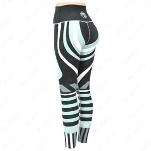 Blaze Fight Wear Leggings de yoga à taille élastique personnalisée de qualité supérieure Pantalon-Élasthanne durable/polyester antibactérien extensible dans les quatre sens - Product Image 4