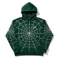 Harga Pabrik Hoodie Fleece Unisex Musim Dingin Bordir Warna Gradasi Katun Berkualitas Tinggi Streetwear Mewah Sweatshirt Berkerudung