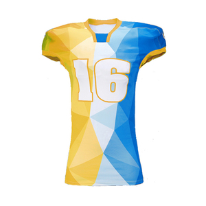 เสื้อฟุตบอลอเมริกันสีขาวสำหรับผู้หญิง พิมพ์ลายหมายเลข 88 สีน้ำเงิน แบบซับลิเมชั่น แขนสั้น คอกลม ระบายเหงื่อได้ดี - Product Image 4
