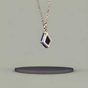 Collier en quartz rutilé noir Kite pour femme, cadeau d'anniversaire, cadeau de mariage, cadeau pour mère, pendentif en argent 925 plaqué or 14 carats - Product Image 6