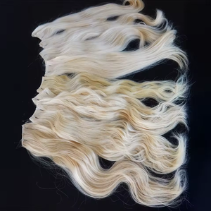 Perruque en cheveux humains brésiliens d'usine d'origine la plus populaire, en vrac, avec attache pré-collée, style noir 1b, pointes à simple tirage - Product Image 6