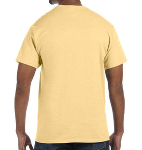 Camiseta de Manga Corta con Cuello Redondo Amarilla para Hombre con Estampado de Cara Triste de Dibujos Animados, Corte Regular, Estilo Casual, 100% Algodón Jersey - Product Image 4