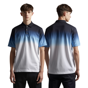 Polo de Algodón con Degradado para Hombre, Estampado Digital, Transpirable, Informal, para Golf, Venta al Por Mayor - Product Image 4
