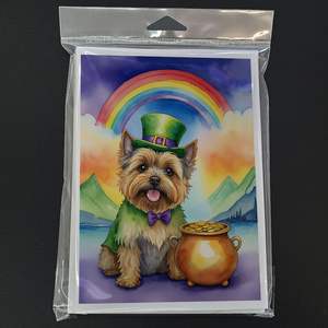 Whimsical Cairn Terrier St Patrick's Day <b>Greeting</b> <b>Cards</b> Pack of 8 A7 Size 5x7 Blank <b>Note</b> <b>Cards</b> with Envelopes - Product Image 3