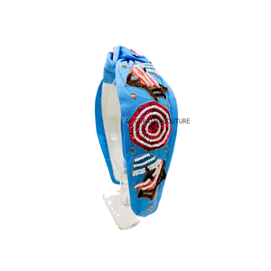 Serre-tête moderne et élégant fait main en perles de verre, motif floral coloré, accessoires de cheveux ethniques pour femmes, vente en gros - Product Image 4