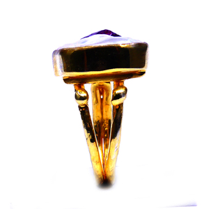 925 Sterling <b>Silver</b> Cocktail <b>Ring</b> Women's Alloy Cubic Zirconia <b>Emerald</b> Cut Red Green - Product Image 3