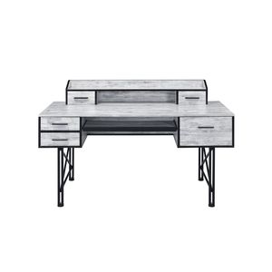 โต๊ะคอมพิวเตอร์สีขาวดำสไตล์โบราณจาก Safea ดีไซน์หรูหราและทันสมัย - Product Image 5