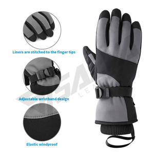 Gants de ski pour hommes, gants isolés chauds pour l'hiver et la neige, gants coupe-vent pour le ski - Product Image 2