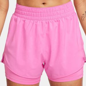 กางเกงขาสั้นกีฬาผู้หญิงเอวกลาง ระบายอากาศ แห้งเร็ว เป็นมิตรกับสิ่งแวดล้อม ผ้าแคนวาส เหมาะสำหรับออกกำลังกาย โยคะ มีเชือกผูกเอว สีสันสดใส 100% - Product Image 5